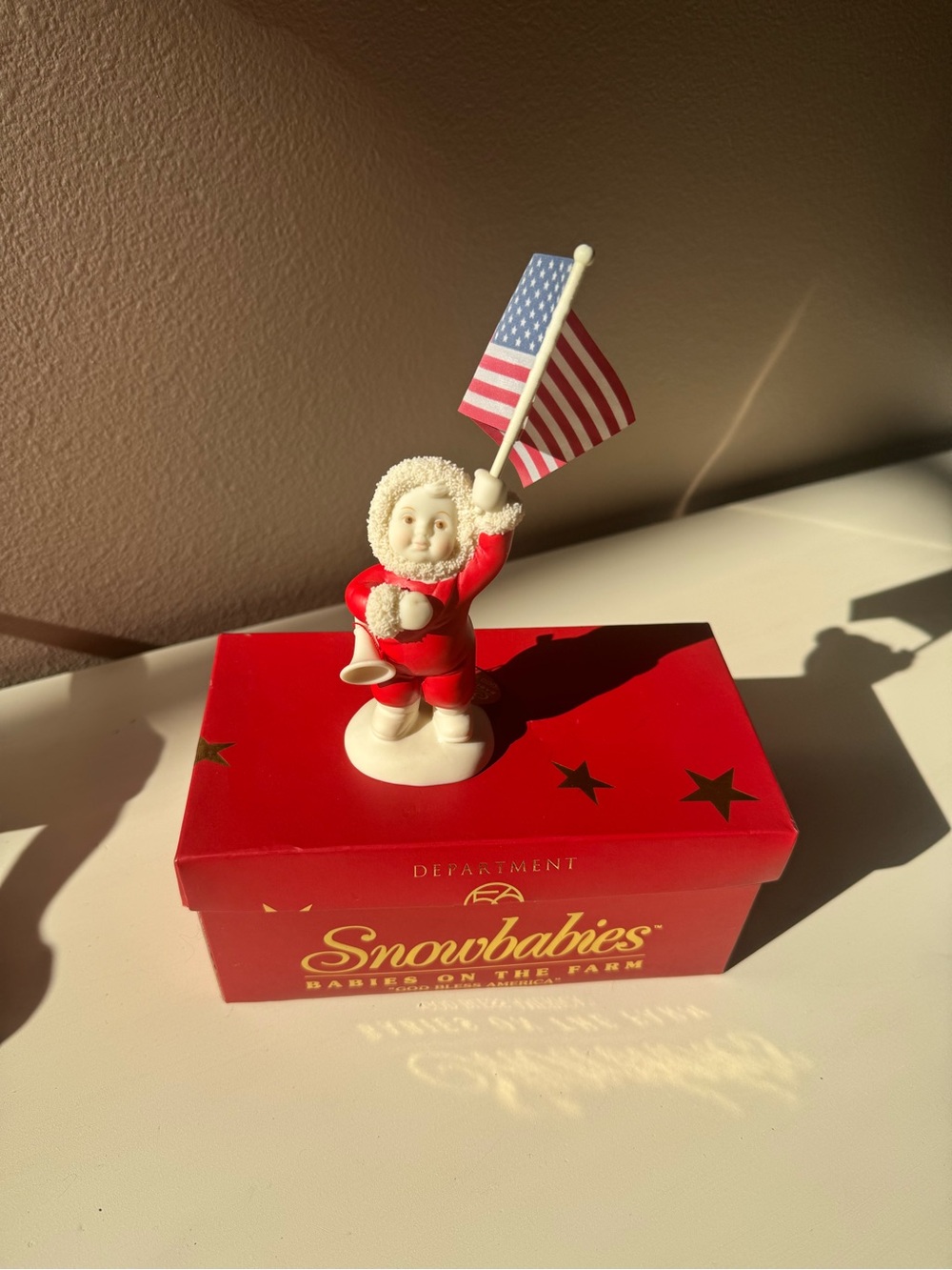 Snowbabies-Babies on the farm “God Bless America” collectible new in box